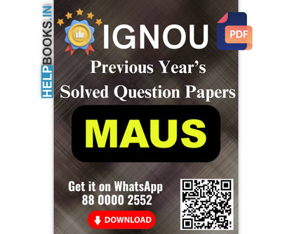 IGNOU MAUS Previous Years Solved Papers-Master of Arts in Urban Studies Exam Notes