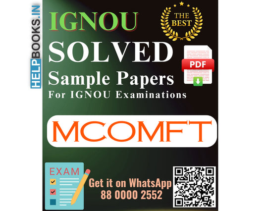IGNOU Master of Commerce in Finance and Taxation (MCOMFT) | Solved Sample Papers for Exams