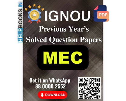 IGNOU MAEC | MEC Previous Years Solved Papers-Master of Arts in Economics Exam Notes