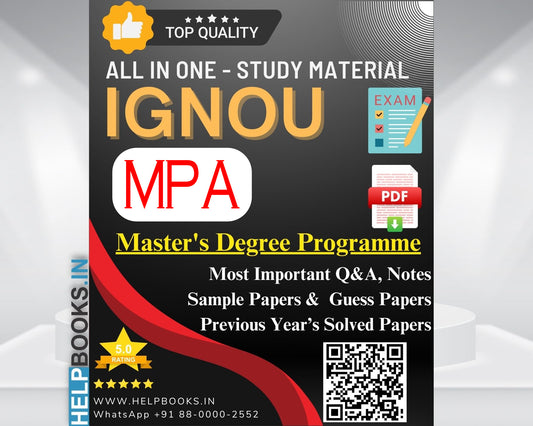 MPA IGNOU Exam Combo of 10 Solved Papers: 5 Previous Years' Solved Papers & 5 Sample Guess Papers for Master of Arts Public Administration