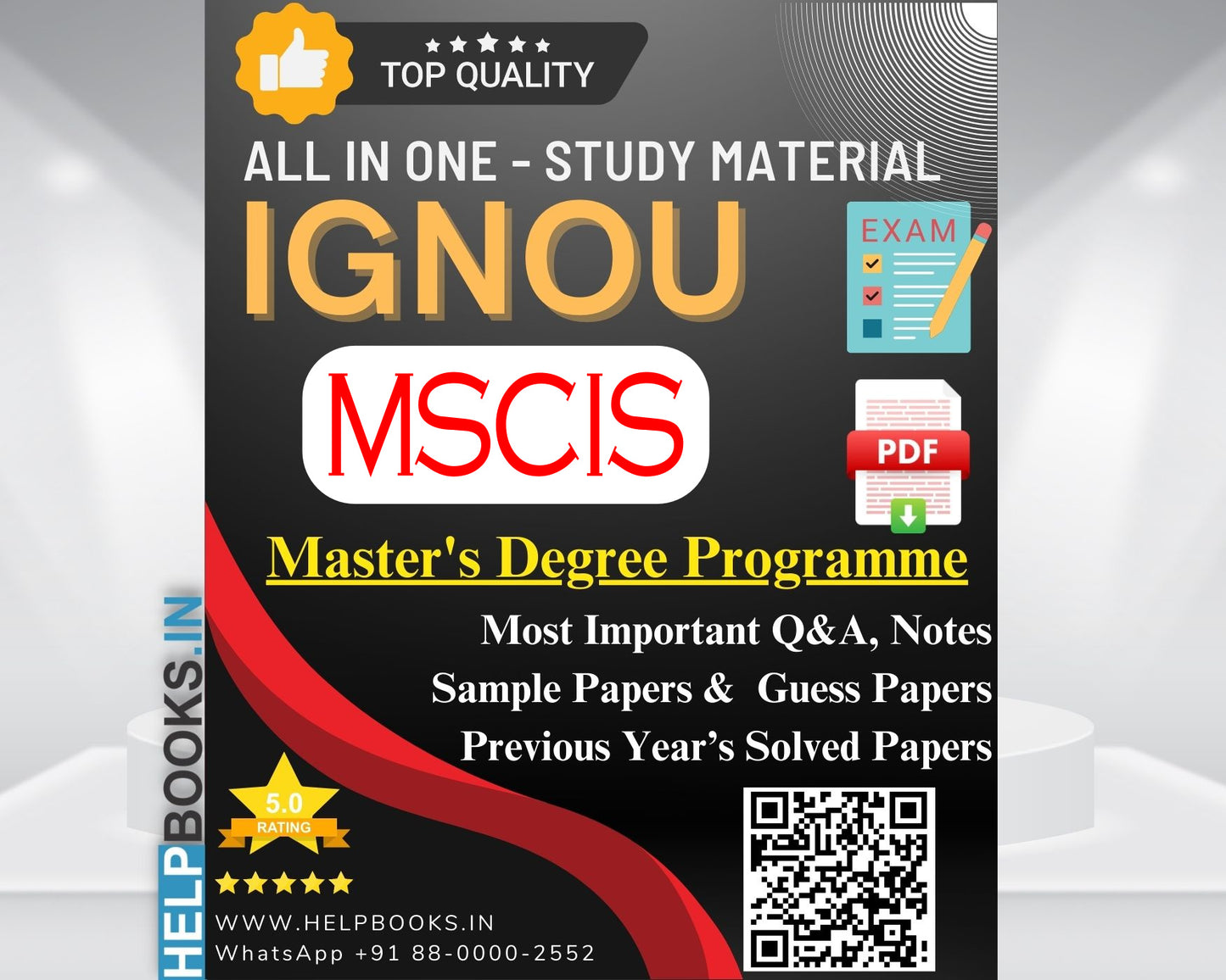 MSCIS IGNOU Exam Combo of 10 Solved Papers: 5 Previous Years' Solved Papers & 5 Sample Guess Papers for Master of Science Information Security