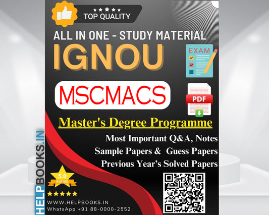 MSCMACS IGNOU Exam Combo of 10 Solved Papers: 5 Previous Years' Solved Papers & 5 Sample Guess Papers for Master of Science Mathematics with Application in Computer Science