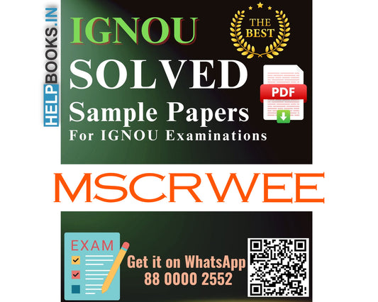 IGNOU Master of Science (Renewable Energy and Environment) (MSCRWEE) | Solved Sample Papers for Exams