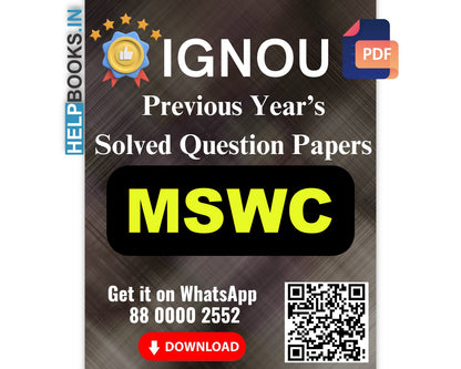 IGNOU MSWC Previous Years Solved Papers-Master of Social Work (Counselling) Exam Notes