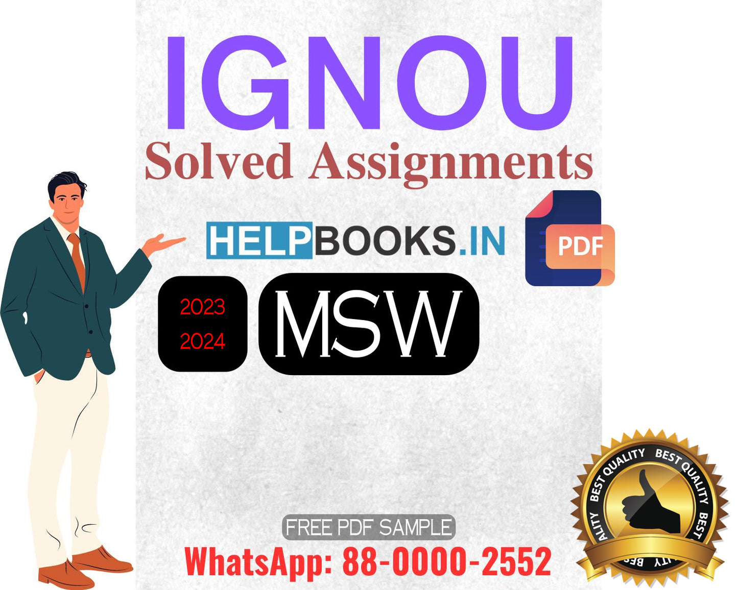 IGNOU Master's Degree Programme Latest IGNOU Solved Assignment 2023-24 & 2022-23 Sessions : Master of Social Work MSW Solved Assignments