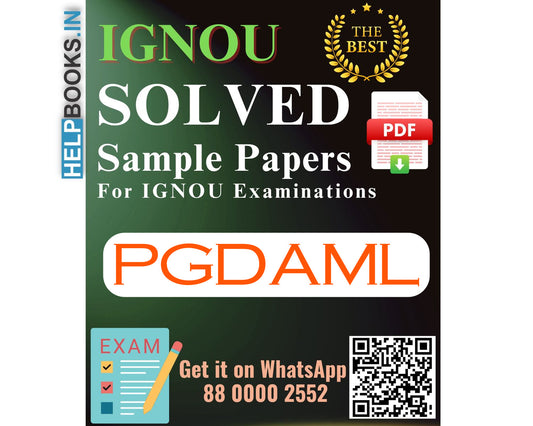 IGNOU Post Graduate Diploma in American Literature (PGDAML) | Solved Sample Papers for Exams