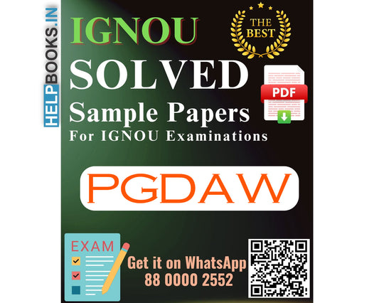 IGNOU Post Graduate Diploma in Animal Welfare (PGDAW) | Solved Sample Papers for Exams