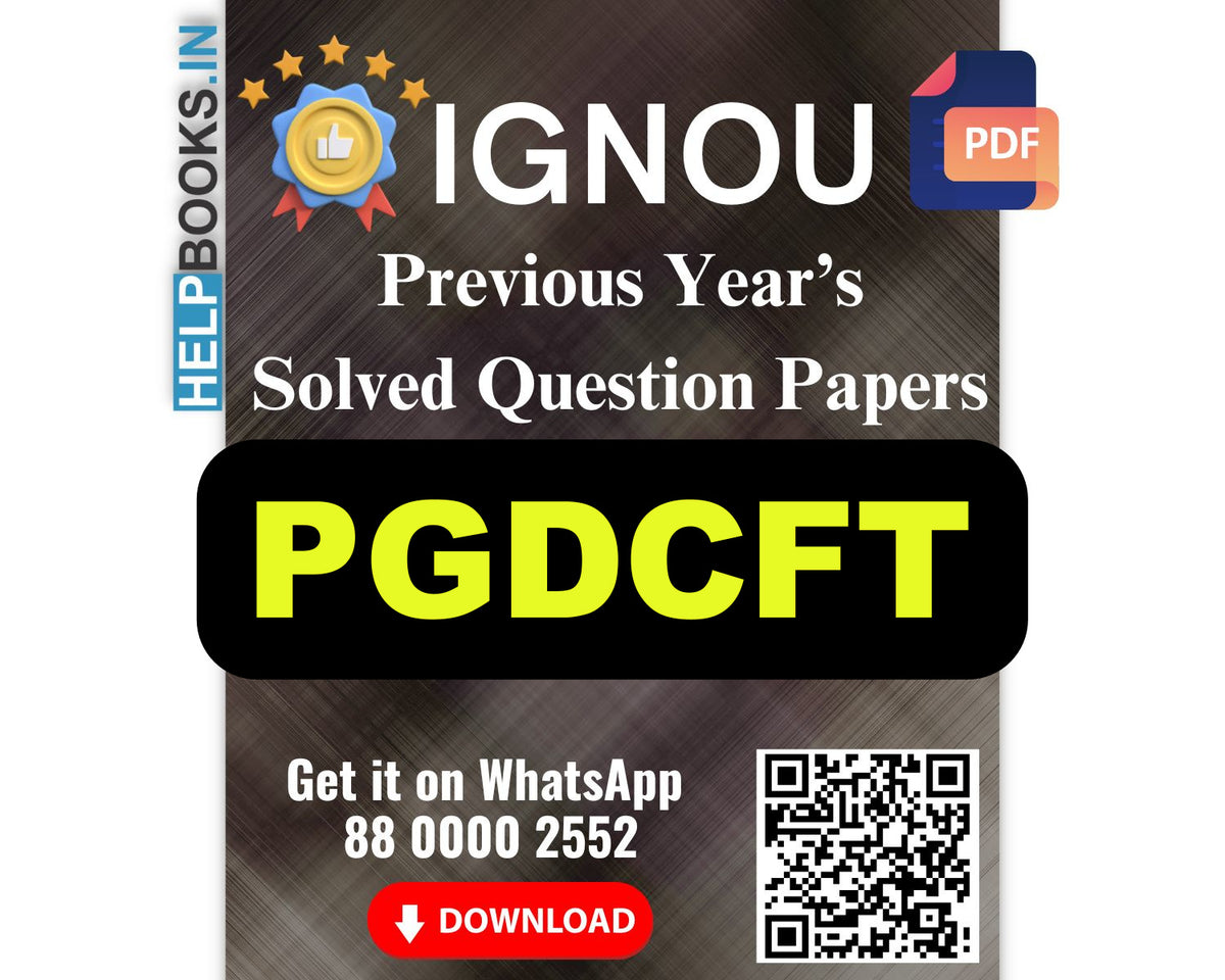 IGNOU PG Diploma in Counselling and Family Therapy-PGDCFT Previous Yea ...