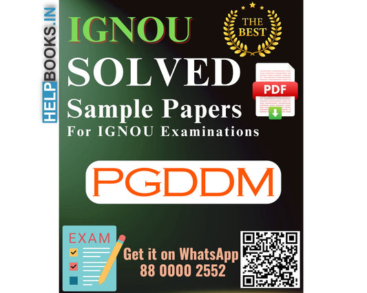 IGNOU Post Graduate Diploma in Disaster Management (PGDDM) | Solved Sample Papers for Exams