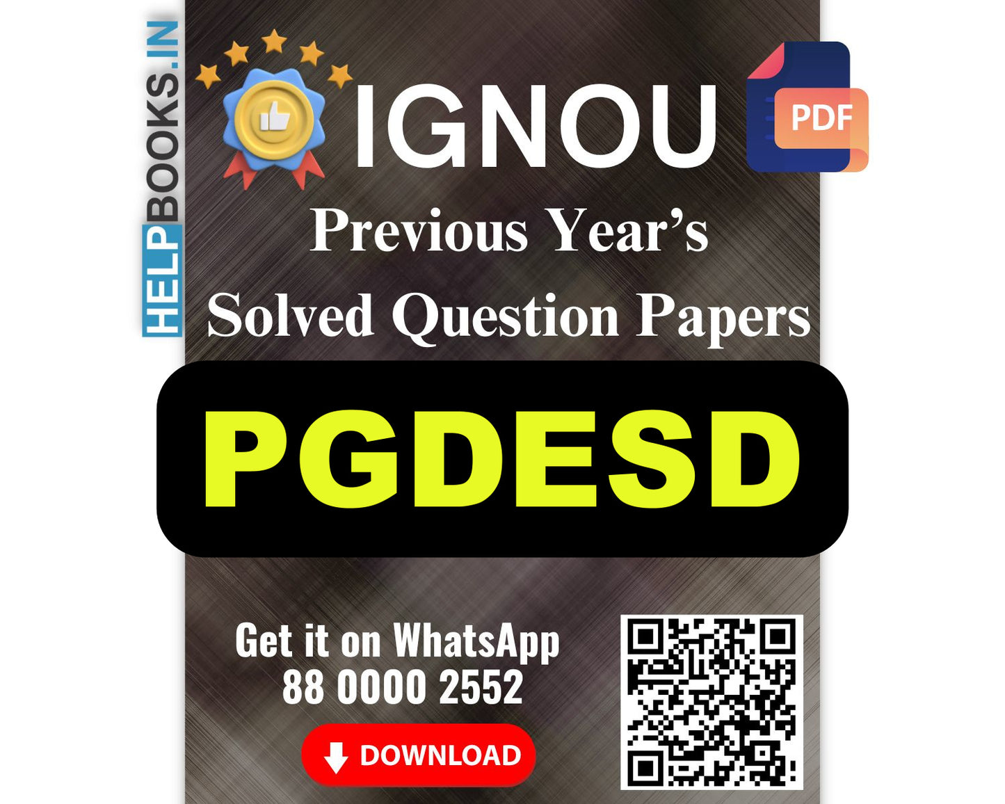 IGNOU Post Graduate Diploma in Environment and Sustainable Development (PGDESD)- 5 Previous Years Solved IGNOU Question Papers for 2023 Examinations