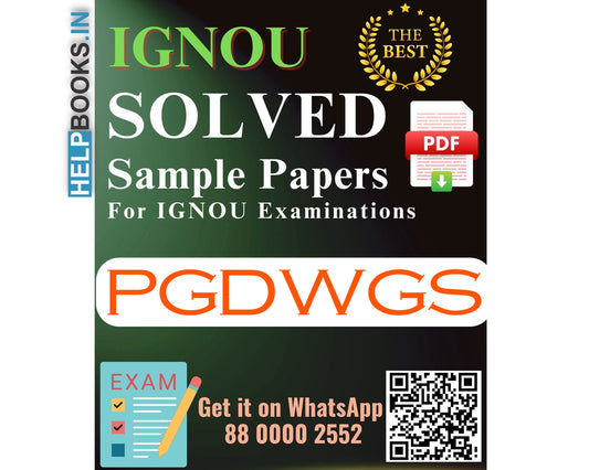 IGNOU Post Graduate Diploma in Women's & Gender Studies (PGDWGS) | Solved Sample Papers for Exams
